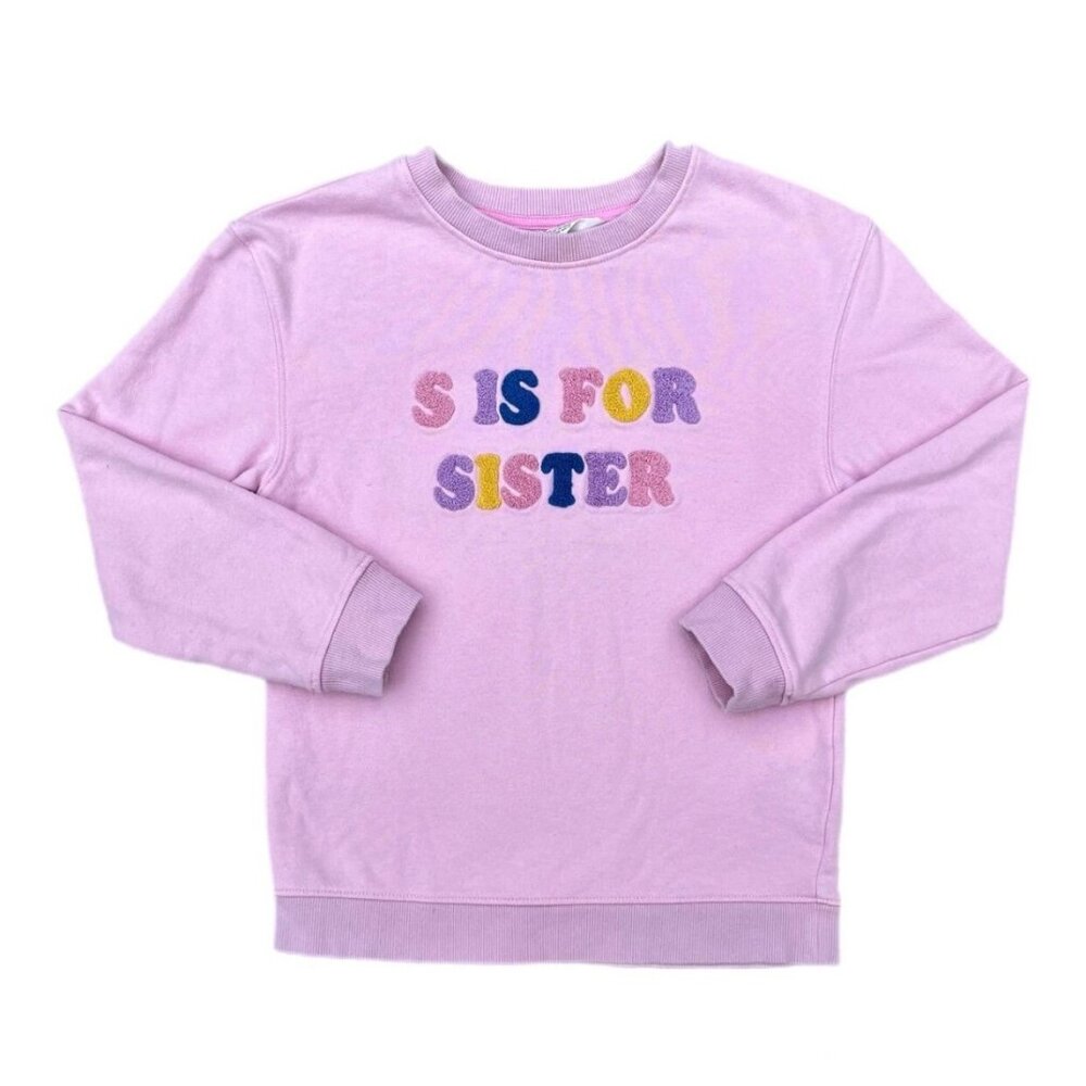 H&M S is For Sister Sweatshirt Size 6-7